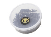 S2G SILICONE PLAITING BANDS LARGE  BLACK  250PC