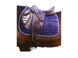 S2G ZADELDEKJE MARINEBLAUW CHOCOLADEBRUINE BOORD IN HANDIGE TAS