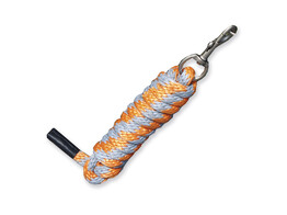 S2G LEIDKOORD MET KARABIJNHAAK TAUPE EN ORANJE