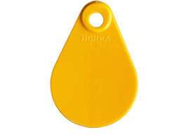 PLAQUETTE JAUNE MOUTON/CHEVRE  5PCS 