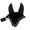 NOIR BONNET POUR CHEVAL EXCLUSIVE 1 rangees ROSE/CRYSTAL PERLES COB