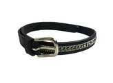 CEINTURE EXCLUSIVE CUIR 3 rangees CRYSTAL 75CM