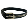 CEINTURE EXCLUSIVE CUIR 3 rangees CRYSTAL 85CM