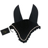 NOIR BONNET POUR CHEVAL EXCLUSIVE 1 rangees ROSE/CRYSTAL PERLES FULL