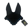 NOIR BONNET POUR CHEVAL EXCLUSIVE 1 rangees BLEU CRYSTAL PONY